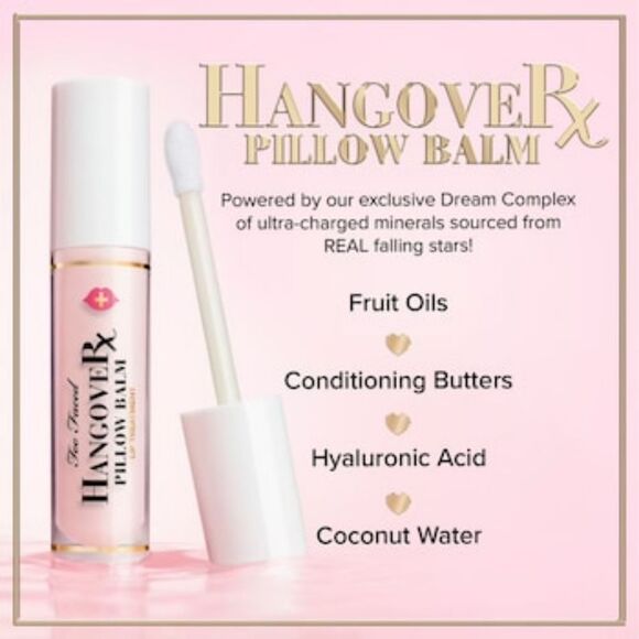 LIMITED EDITION Too Faced Pillow Balm in Pink Mint (Pink Sparkle) Lip Treatment - Picture 7 of 16